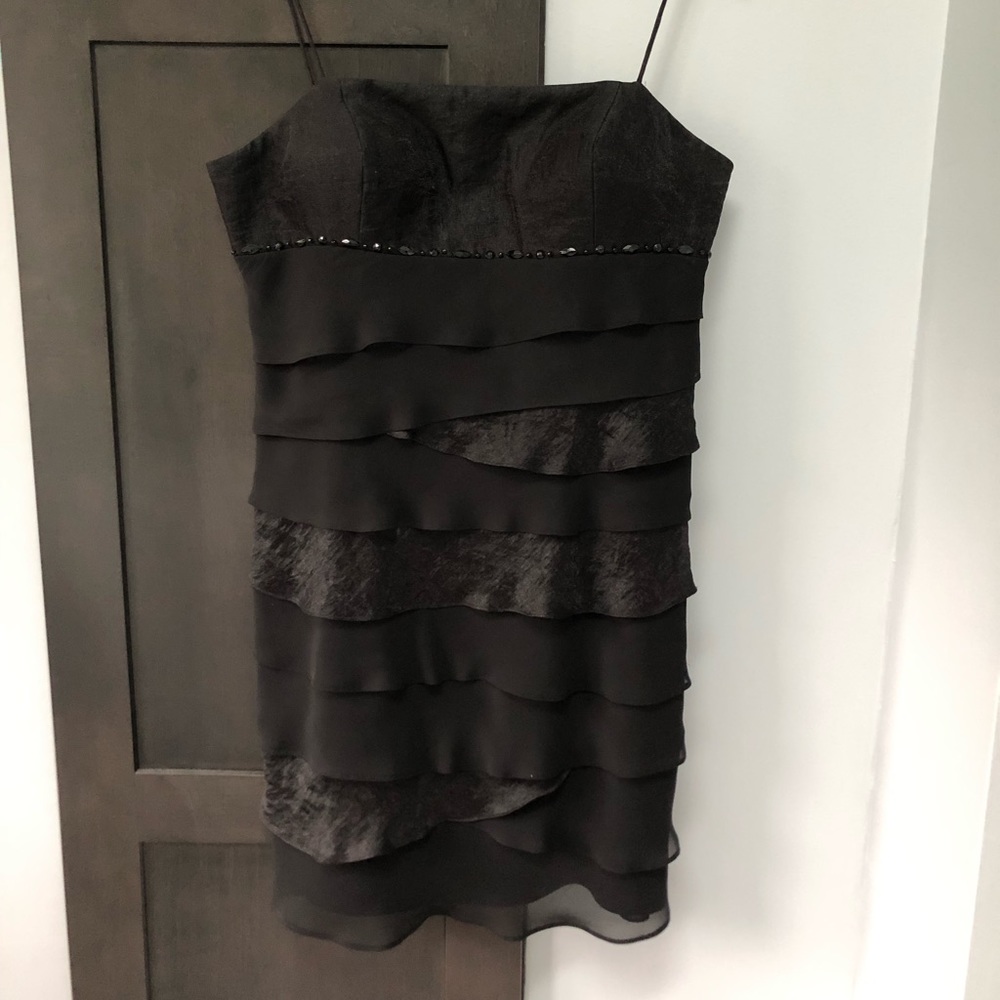 Beautiful Black formal dress pleated! Size 14
